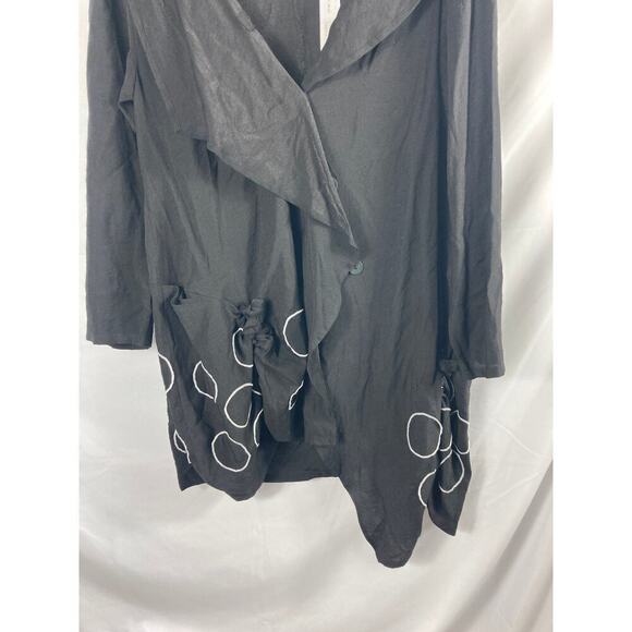 NWT Redwood Court Ruffle Placket Duster in White Bamboo Silk Size Small - Picture 2 of 6